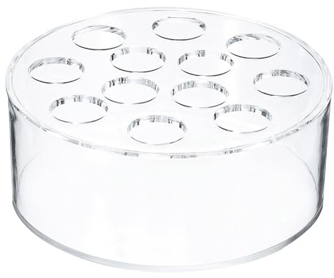 sourcing map Acrylic Flower Vase, 6 Inch Round Floral Centerpiece for Dining Table, Round Flower Vase for Centerpieces Weddings Party Home Decor