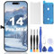 ZOETEC Bildschirm Ersatz für iPhone 14 Pro Max LCD Display 6,7 Zoll Full HD 3D Touch Digitizer Montage mit Reparatur-Werkzeug-Kit, wasserdicht Kleber, gehärtetes Glas