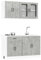 Gecheer Set Mobili da Cucina 4 pz Kalmar Grigio Cemento in Truciolato,Armadio da Cucina,Mobile da Cucina Salvaspazio,Mobili Cucina Componibili,Mobile Base per Cucina,Armadietti da Cucina,P3314865
