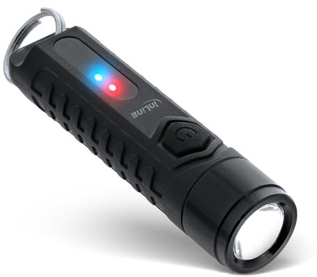 InLine Schlüsseltracker kompatibel mit Apple Wo ist? (nur iOS), LED-Schlüsselanhänger, Schlüsselfinder, Airtag Alternative mit Ortungsfunktion, Bluetooth Tracker, 40080L