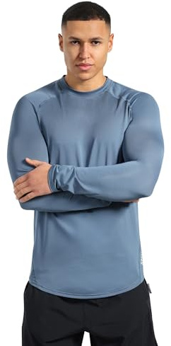 SMILODOX Slim Fit Longsleeve Powerfit Herren, Atmungsaktives Langarmshirt, Schnelltrocknendes, strapazierfähiges Funktionsshirt für Laufen, Gym & Sport