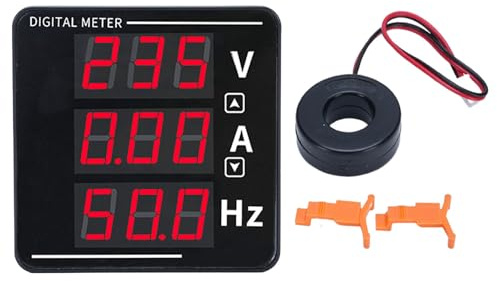 LED -Multimeter, Wechselstromspannungsstromfrequenztester -Messgerät, Volt -Ampere -Hz - -Detektor mit Installationsloch für Technische