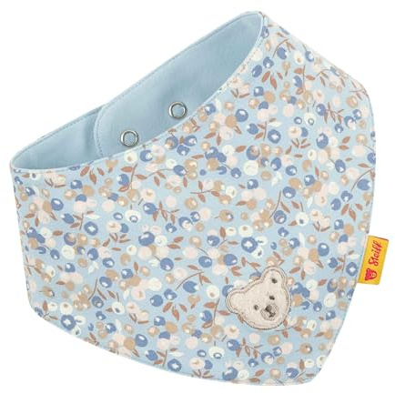 Steiff Halstuch One Size cashmere blue, Baby-Halstuch, Halsbedeckung für Babys, weich und bequem, Halsschutz, waschmaschinenfest