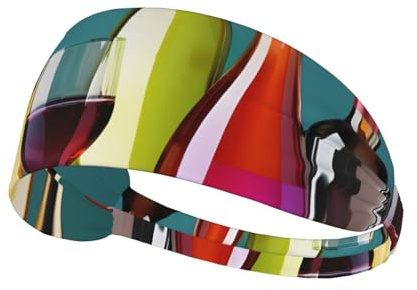 Bandeau réglable pour lunettes à cocktail et vin sans bouteille de vin, pour basket-ball, fitness, athlétisme, football, yoga