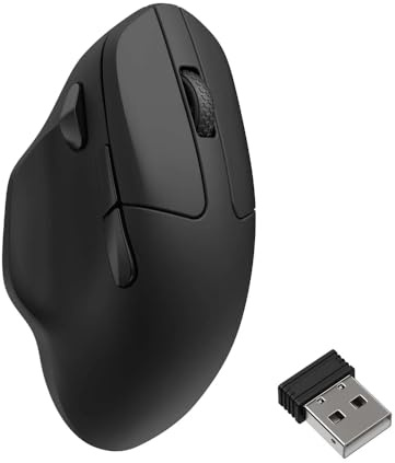 Keychron M7 8K Kabellose Gaming Maus – PixArt 3950 Sensor, 30000 DPI, 2.4G/Bluetooth/USB-C, 63g Ultraleicht, Ergonomisches Design, für Windows/macOS (Schwarz)