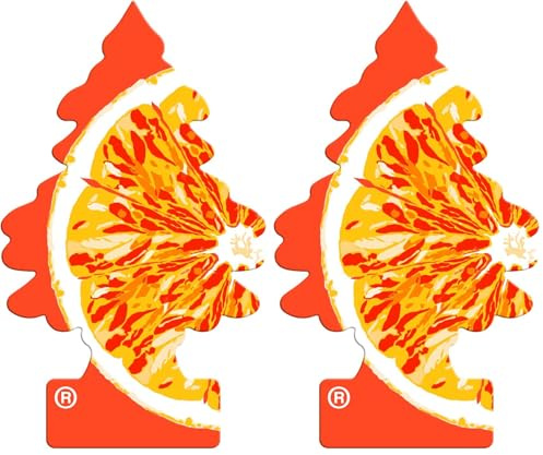 Arbre Magique Little Trees Air Freshener Tree MTR0084 Orange Juice Fragrance For Car Home Boat Caravan - Single Pack (Pack of 2)