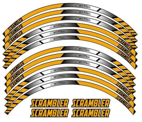 Adesivo Riflettente Per Ruote, Pneumatici, Cerchi, Attrezzature Da Corsa Per Moto, Decorazione Per Ducati Scrambler