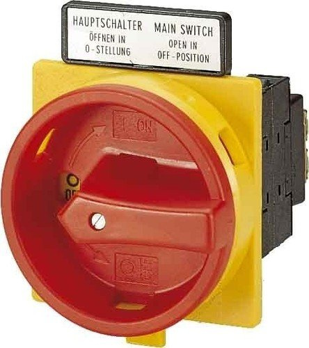 Eaton 057857 Hauptschalter, 3-polig, 63 A, Halt-Funktion, abschließbar in 0-Stellung, Einbau