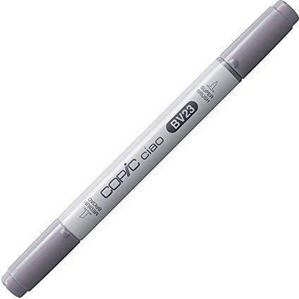 COPIC Ciao Marker Typ BV - 23, Grayish Lavender, vielseitiger Layoutmarker, mit einer mittelbreiten und einer Brush-Spitze