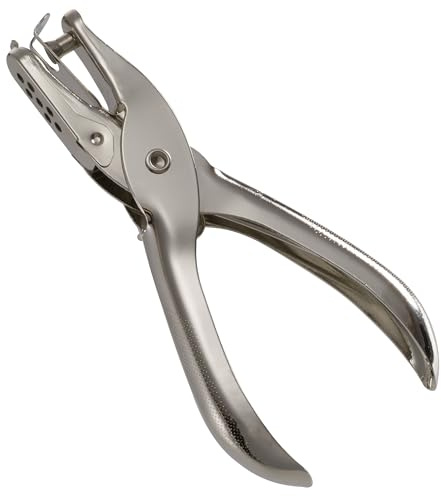 Officemate 1- Hole Punch, 5 Sheet Capacity, Silver (90091)