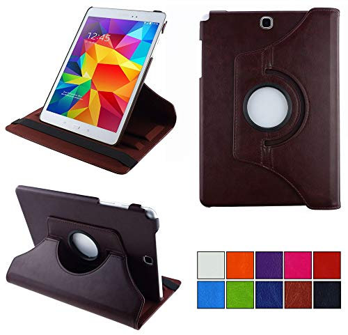 COOVY® 2.0 Custodia per Samsung Galaxy Tab A 9.7 SM-T550 SM-T555 SM-P550 SM-P555 SMART 360° GRADI DI ROTAZIONE COVER SUPPORTO PROTEZIONE CASE Auto Sveglia/Sonno | marrone