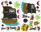 Samunshi® 19x Wandtattoo Piraten Set Wandbilder Kinderzimmer Deko Junge Wandtattoo Kinderzimmer Mädchen Wandsticker Kinderzimmer 2x 21x34cm