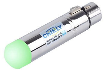 CHINLY 2,4G ISM DMX512 Kabellos Weiblichen XLR Empfänger mit Antenne für Moving Heads Bühne Licht