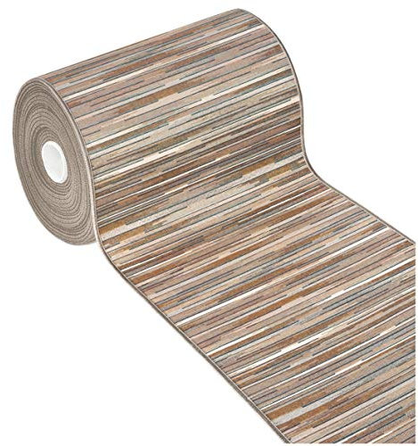 Tapis De Cuisine, Antidérapant, Bordé, Moderne, Salle De Bain, Style Bambou, 52x110cm Beige