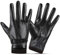 Lederhandschuhe Damen, mit Fleece gefüttert, warme Winterhandschuhe mit Touchscreen - Schwarz - Klein