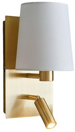 Lindby Wandleuchte, Wandlampe Innen Aiden (Modern) in Gold/Messing aus Textil (1 flammig E14) - Wandleuchten Wandstrahler Wandbeleuchtung Schlafzimmer Wohnzimmer Wohnzimmerleuchte