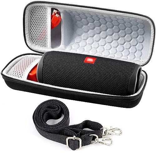 Tasche für JBL Flip 6/ Flip 5 Flip 4 für Flip Essential 2 Bluetooth Box -Lautsprecher & Kabel + Zubehör - Schwarz-Nur Box