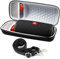 Tasche für JBL Flip 6/ Flip 5 Flip 4 für Flip Essential 2 Bluetooth Box -Lautsprecher & Kabel + Zubehör - Schwarz-Nur Box