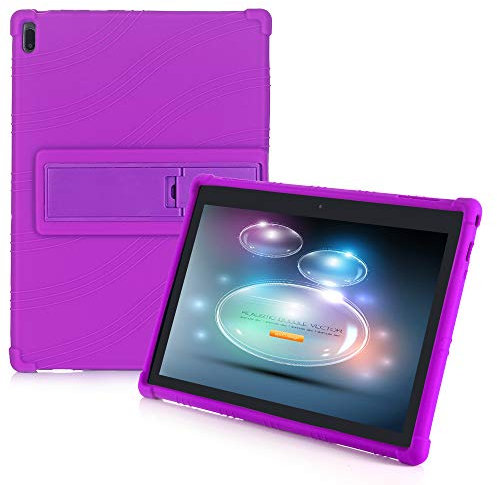 HminSen - Custodia per tablet Lenovo Tab E10 (TB-X104F) in morbido silicone regolabile per Lenovo Tab 4 10 /Tab 4 10 Plus Viola