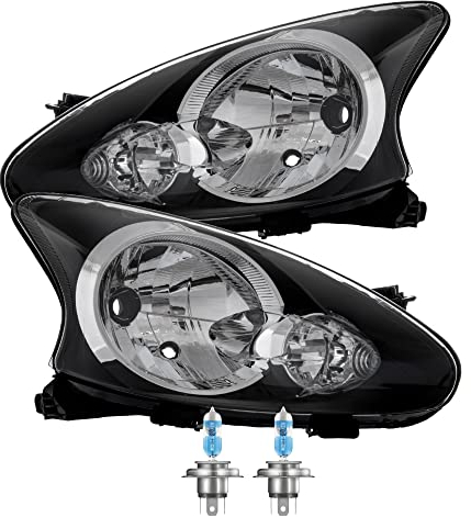 EISENFELS Bundle Set 70799852 Scheinwerfer rechts & links + Leuchtmittel H4 NIGHT BREAKER kompatibel mit Aygo WNB1_ KGB1_