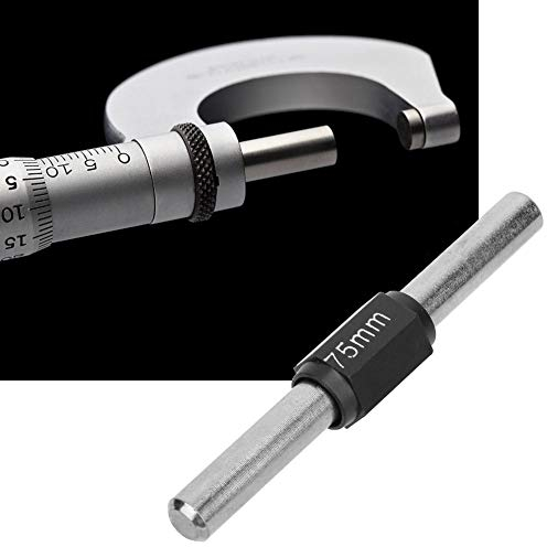 Kalibrierstab, Jarchii Außenmikrometer, 25 mm, 50 mm, 75 mm, 100 mm Edelstahl Außenmikrometer Standard-Messschieber-Kalibrierungsblock-Stabstange zum Kalibrieren von Mikrometern(75mm)