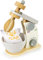 Leomark Rührgerät aus Holz mit Zubehör - grau - Mixer mit beweglichem Oberteil, Spielzeug für Kinder, Kinderrollenspiele