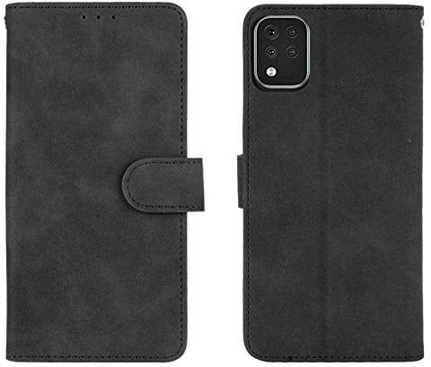 GOGME Premium PU/TPU Leder Hülle für LG K42 - Folio Schutzhülle Handyhülle, Flip Case Klapphülle mit Standfunktion & Kartensteckplätzen, Schwarz