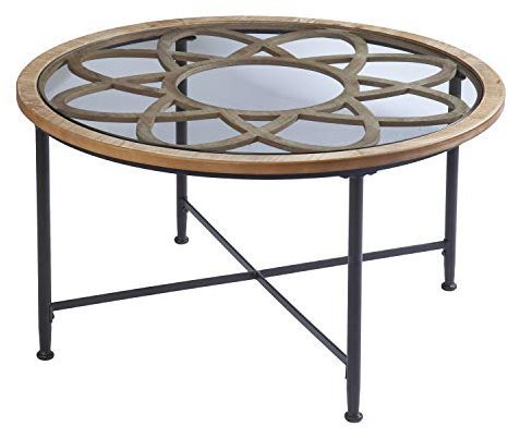 SEI Furniture Melvoir Table à cocktail Noir/naturel