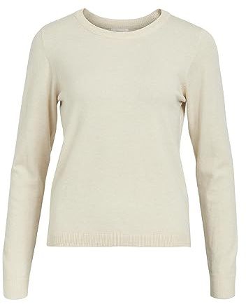 Object Hess Long Sleeve Round Neck Knitted Pullover Jumper