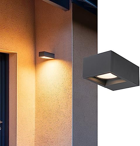 SLV ESKINA FRAME | Wandaufbauleuchte, Außenbeleuchtung von Hauseingang, Wänden, Terrassen, Fassaden, Treppen, LED Wandleuchte, Aussenleuchte | LED Inside, CCT switch 3000/4000K
