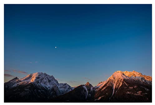artboxONE Poster 30x20 cm Berge Natur Watzmann und Hochkalter - Bild watzmann Alpen Bayern