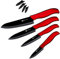 Couteaux en céramique Couteau de cuisine Rouge Couteau de cuisine 3 4 5 6 Couteaux de cuisine Cuisine Ensemble Noir Zirconia Blade Couteau à la gaine noire