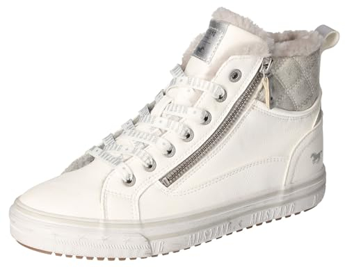 MUSTANG Damen High Top Sneaker Weiß EU 38