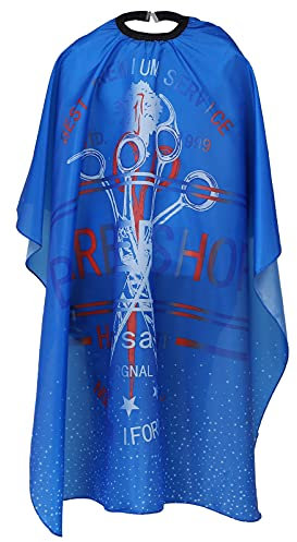Lurrose de peluquero de corte de pelo capa de peluquería delantal de tela de salón vestido de para hombres mujeres peluquería salón peluquería azul