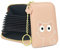 conisy Mignon Porte Cartes de Crédit en Cuir pour Femmes, Protection RFID Petit Portefeuille Fermeture Eclair avec Porte-clés (Chaton Rose)