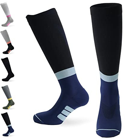 Chaussettes de compression de haute qualité pour hommes et femmes – Design premium durable avec compression graduée pour le sport, la course, le cyclisme, le ski, la randonnée, Fabriquées dans l'UE