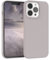 EAZY CASE Premium Silikon Handyhülle kompatibel mit iPhone 13 Pro, Slimcover mit Kameraschutz und Innenfutter, Silikonhülle, Schutzhülle, Bumper, Handy Case, Hülle, Softcase, Rosa Braun