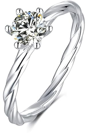 Echte 0,5/1 Karat D Farbe Moissanite Eheringe für Frauen 100% 925 Sterling Silber Brautschmuck Geschenke 9 0,5 Karat