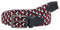 Redbridge Geflochtener Gürtel Elastisch Flexibel verstellbar Unisex Stretchgürtel Rot-Navyblau-Weiß 90