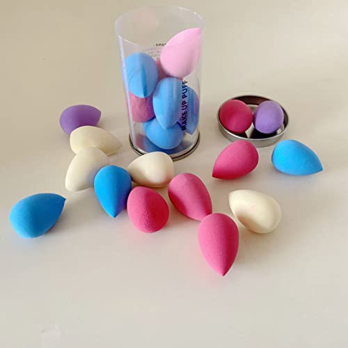 Lot de 10 mini éponges de maquillage multicolores pour fond de teint, poudre, anti-cernes et ombre à paupières