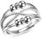 925 Sterling Silber Angst Ring Einstellbare Fidget Ringe für Frauen Männer Angst Spinning Bead Stapeln Spinner Band Ring (R3)