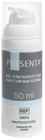 PRESENTA Gel, lindert Hautreizungen rund um das Stoma, 50 ml | Schützt sicher vor Infektionen, bildet Schutzbarriere auf der Haut, für Erwachsene & spezielle Patientengruppen