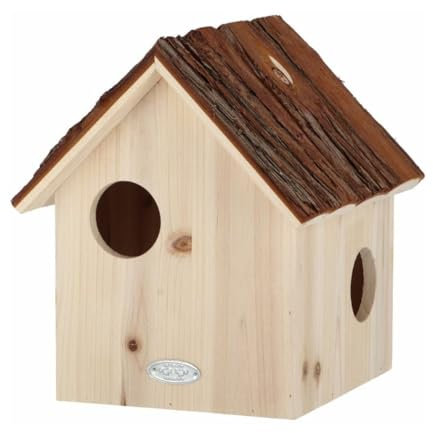Nichoir pour écureuil avec toît en écorce