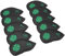 Club Head Covers, 10 PCS Iron Covers Four Leaf Clover Pattern PU Waterproof Delicate Iron Covers Set for Most Clubs (Black)