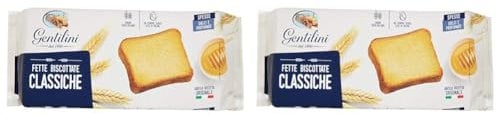 Gentilini Fette Biscottate Clasiche, 185g (Confezione da 2)