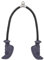 JASPORT Ergonomisches Trizeps-Seil (Grau) für Indoorkrafttraining für das Training von Trizeps, Ruchen, Bauch, für Kraftstation, Smith Rack, Fitnessstudio oderGym zuhause, Anti-Hornhaut…