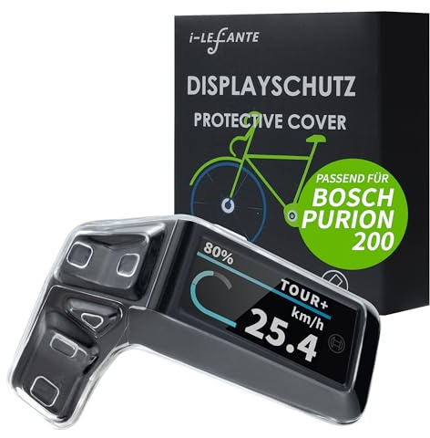 i-LEFANTE für Bosch Purion 200 Display Schutzhülle | E-Bike Displayschutz | Transparent und wasserdicht | Stoß- und Kratzschutz (1 er Set)