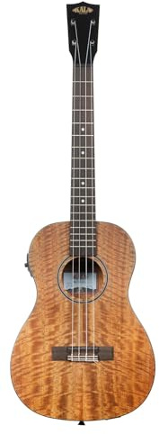 Kala KA-CM-BE - Curly Mango Baritone Ukulele, with EQ and Bag