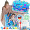 Mallie® Wassermatte Baby XXL 95x75 CM [100% BPA & Schadstoff-Frei] ab 3, 6 und 9 Monate im Ozean Blau Design I Baby Spielzeug, Spielzeug Ab 6 Monate als Wassermatte Baby und Baby Spielzeug 6 Monate