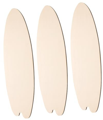 FUNOMOCYA Wandkunst mit - 3er-Pack blanko hölzerne Surfbrett-Schilder Wandregal Display für Heimdekoration